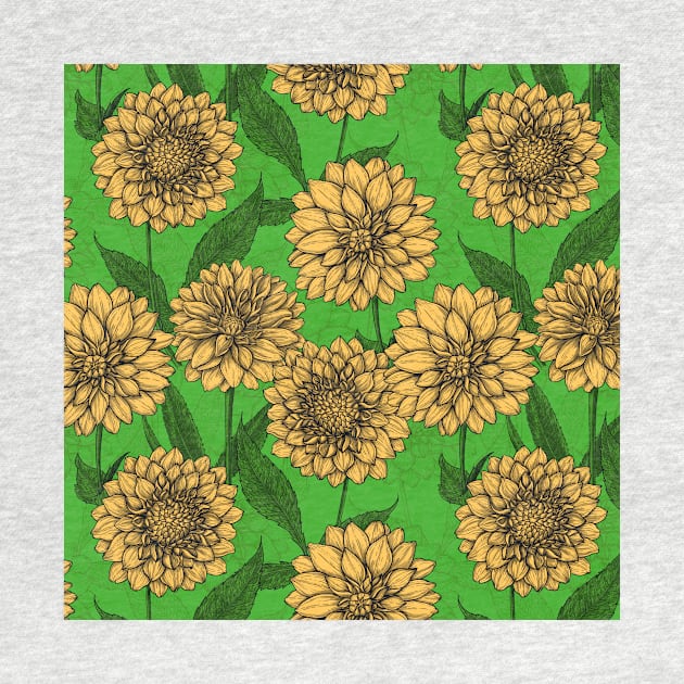 Dahlias in yellow and green by katerinamk